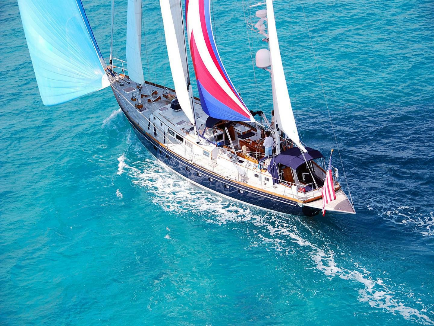 a sailboat on the water aboard HERMIE LOUISE Yacht for Sale