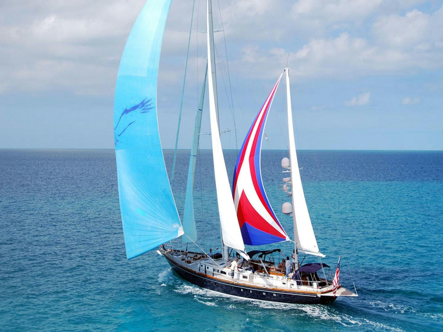 a sailboat on the water aboard HERMIE LOUISE Yacht for Sale