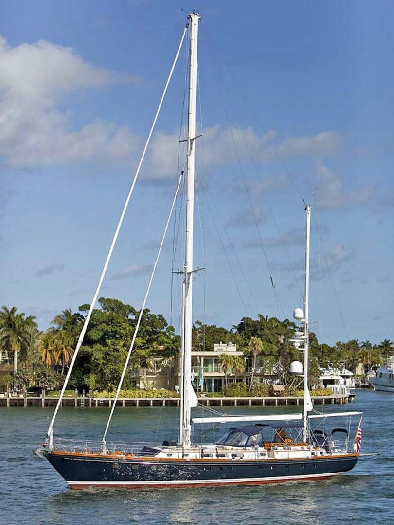 a sailboat on the water aboard HERMIE LOUISE Yacht for Sale