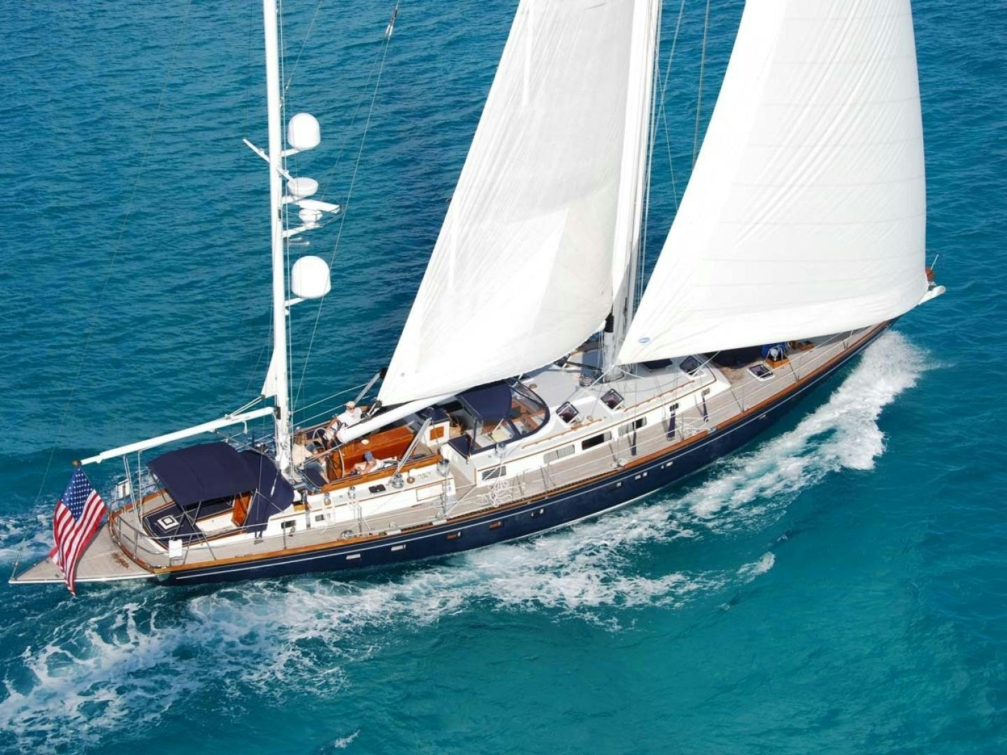 a boat on the water aboard HERMIE LOUISE Yacht for Sale