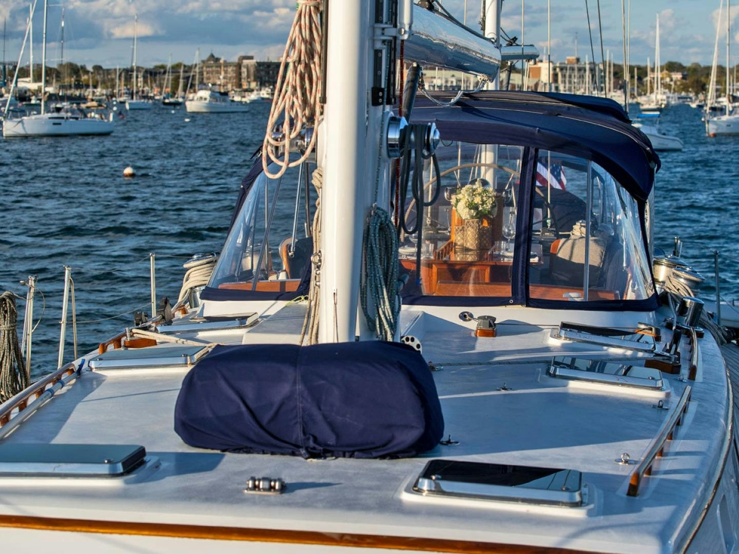 a boat in the water aboard HERMIE LOUISE Yacht for Sale