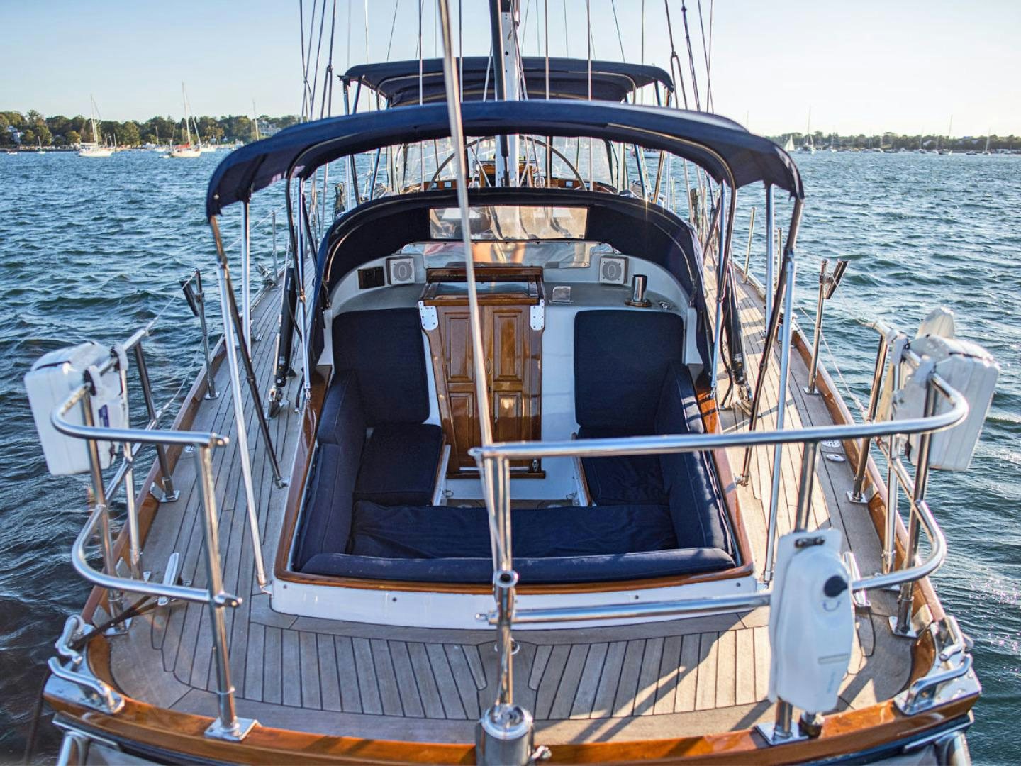 a boat on the water aboard HERMIE LOUISE Yacht for Sale