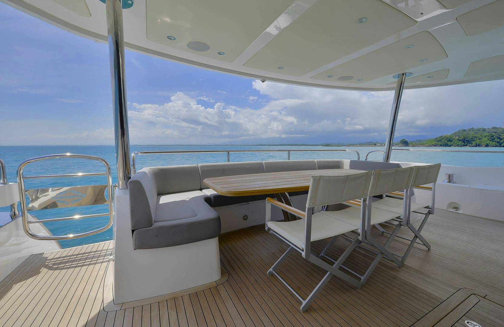a boat on the water aboard PURA VIDA Yacht for Sale