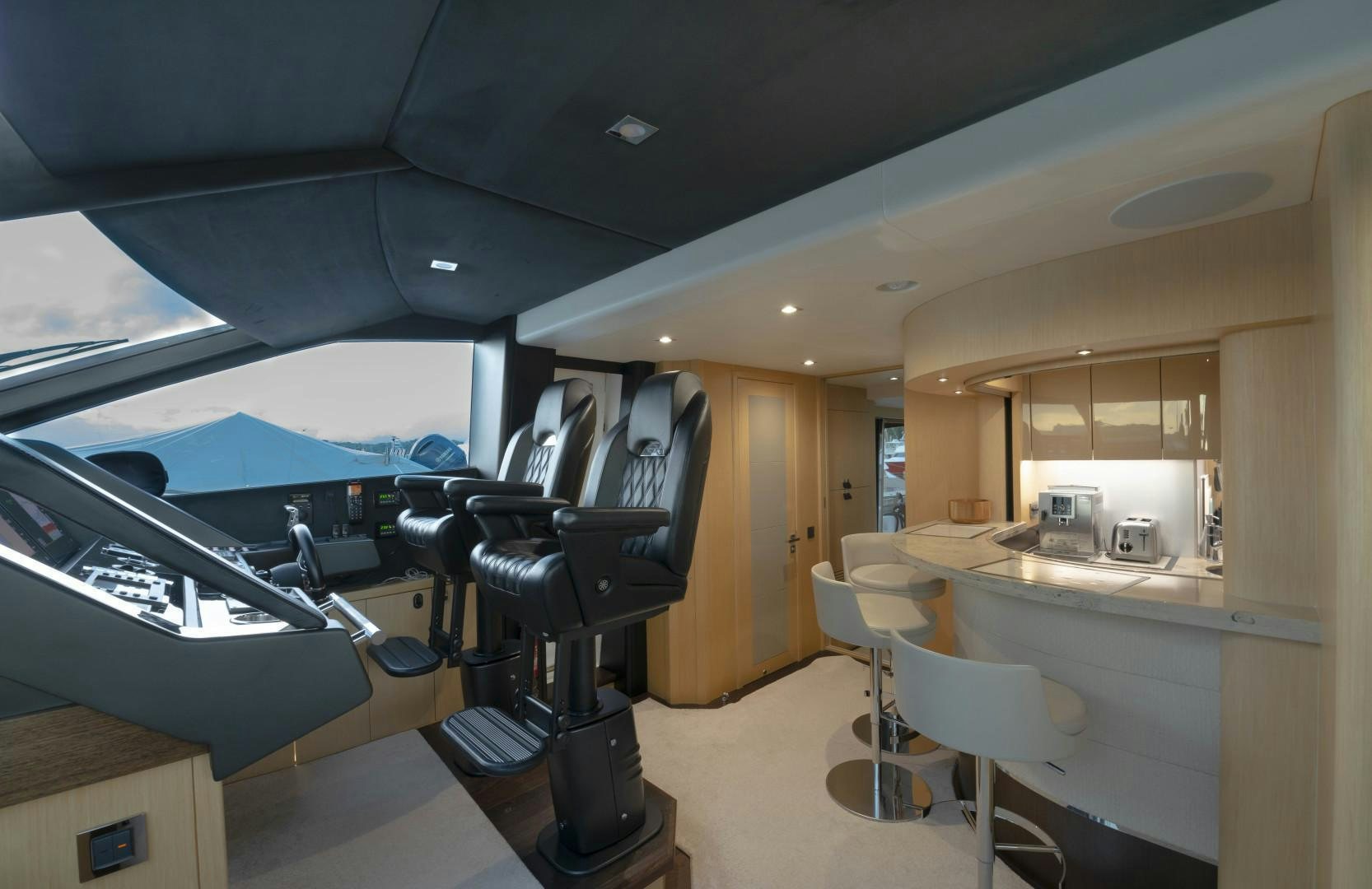a room with a treadmill aboard PURA VIDA Yacht for Sale