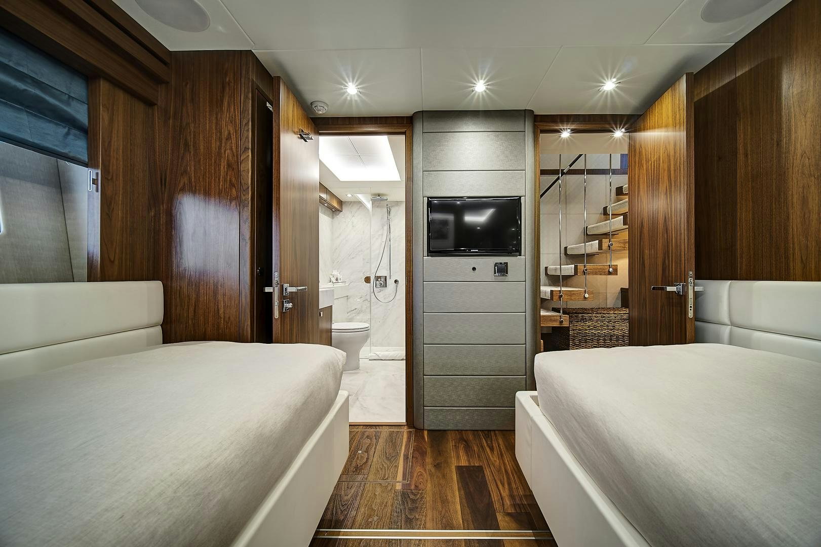 a modern looking bathroom aboard 'S NOON SOMEWHERE Yacht for Sale
