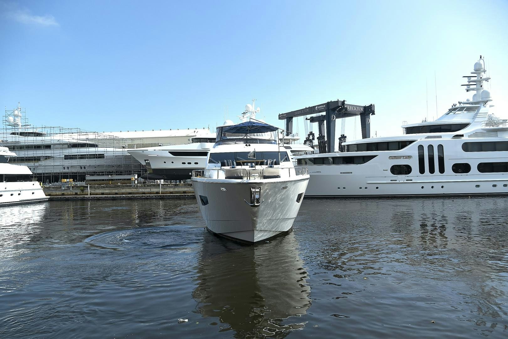 a group of boats in a harbor aboard 'S NOON SOMEWHERE Yacht for Sale