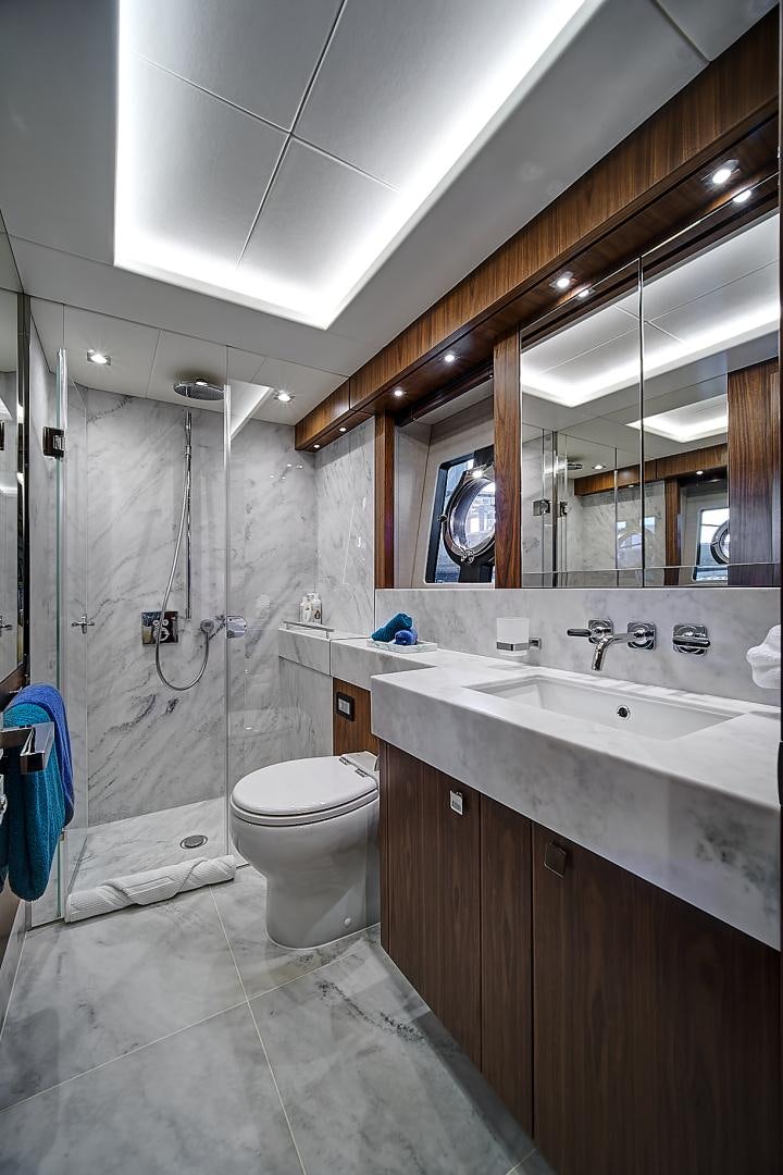 a bathroom with a sink and a toilet aboard 'S NOON SOMEWHERE Yacht for Sale