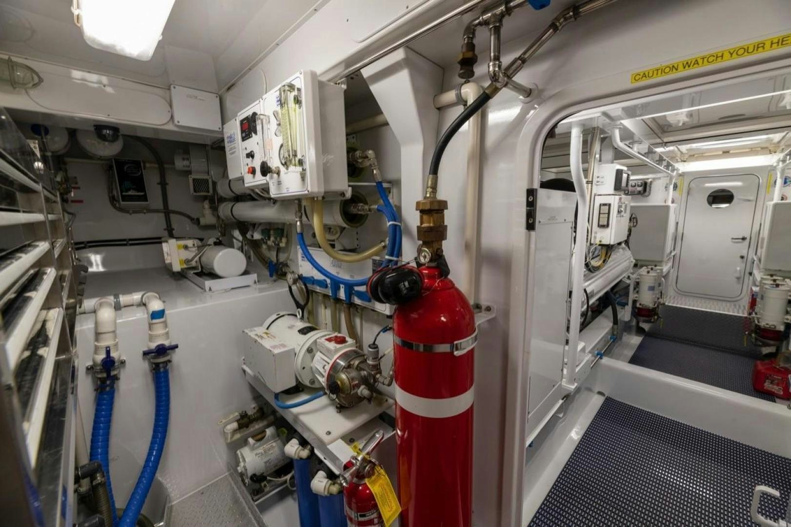 a room with machinery aboard DESTINY Yacht for Sale
