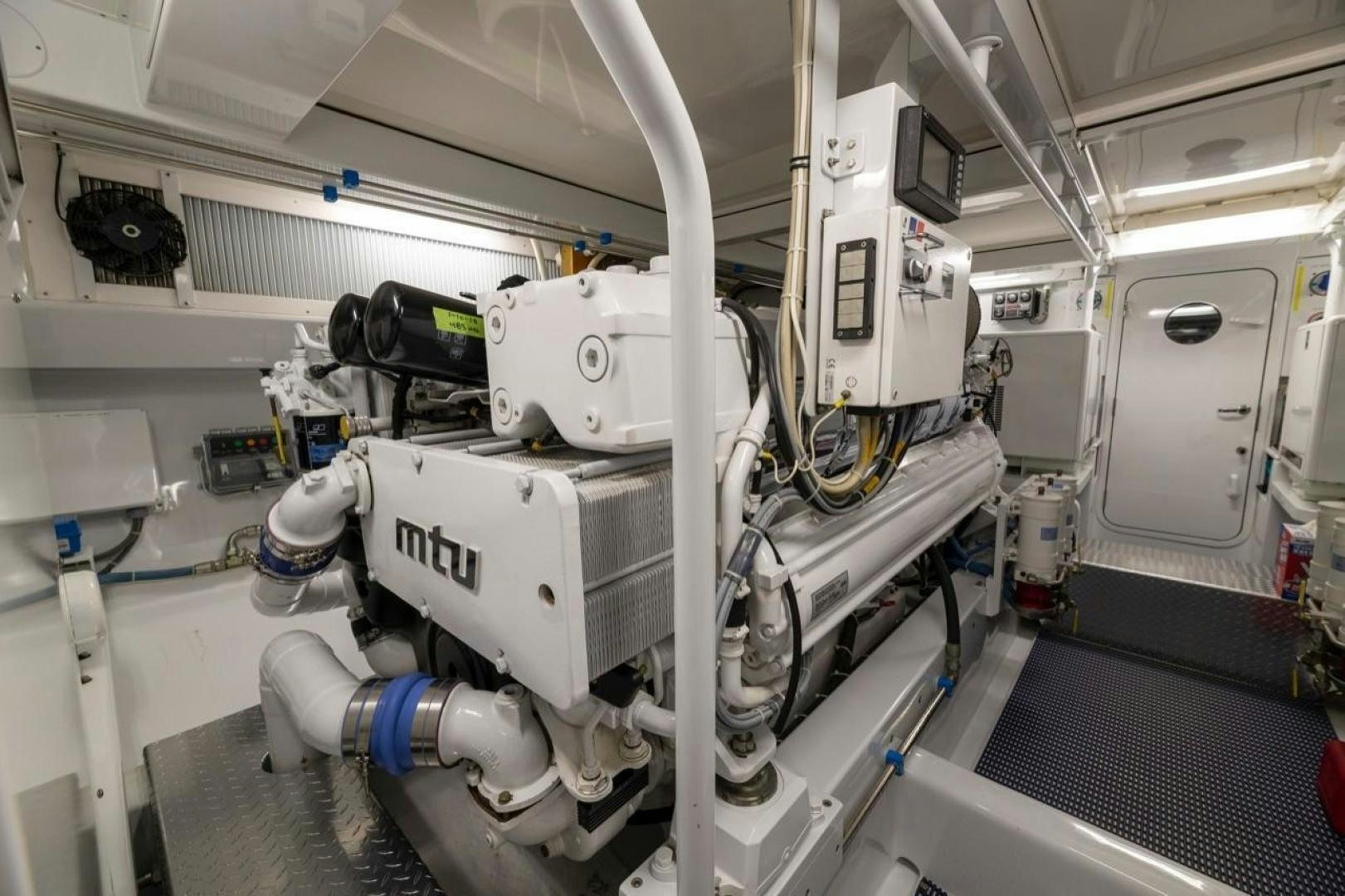 a room with machinery aboard DESTINY Yacht for Sale