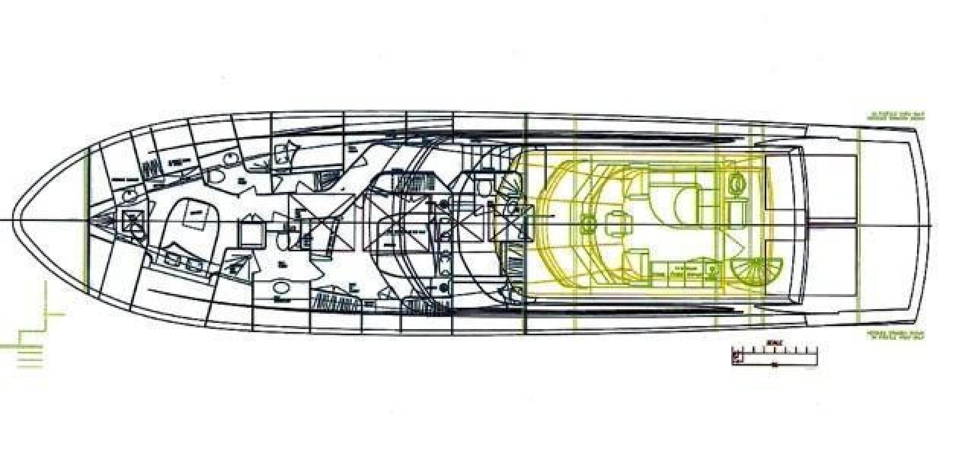 diagram, engineering drawing aboard DESTINY Yacht for Sale