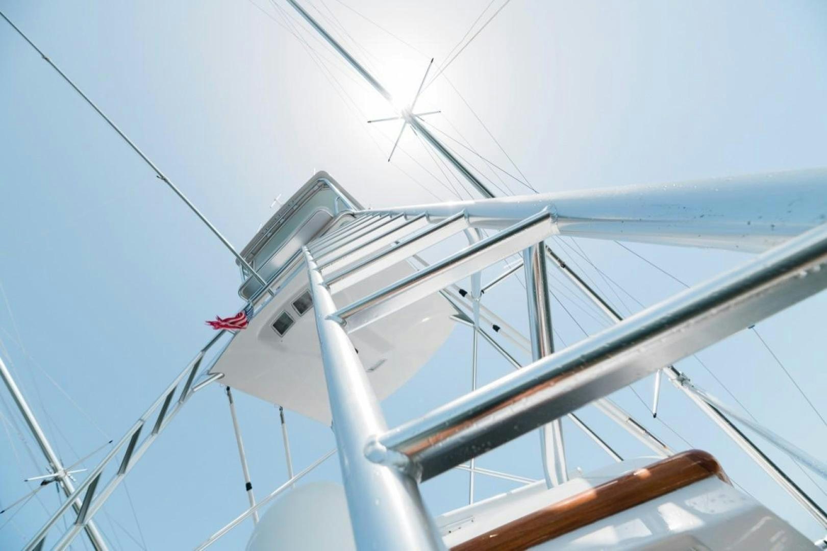 a tall white tower aboard DESTINY Yacht for Sale