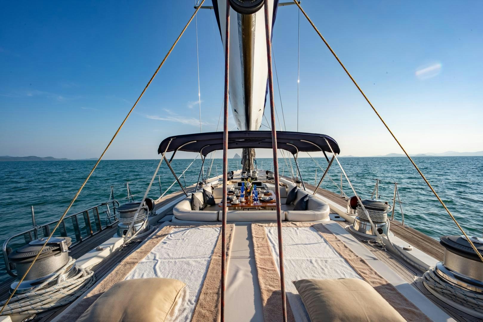 a boat on the water aboard ASPIRATION Yacht for Sale