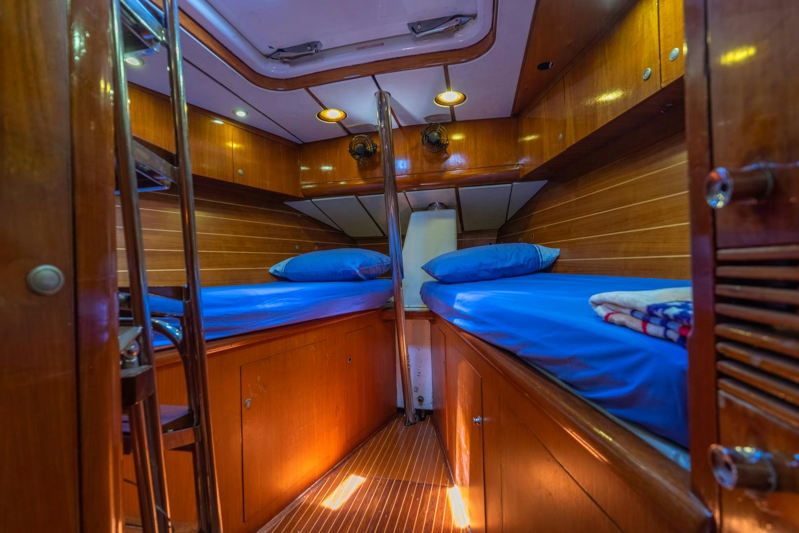 bunk beds in a cabin aboard ASPIRATION Yacht for Sale