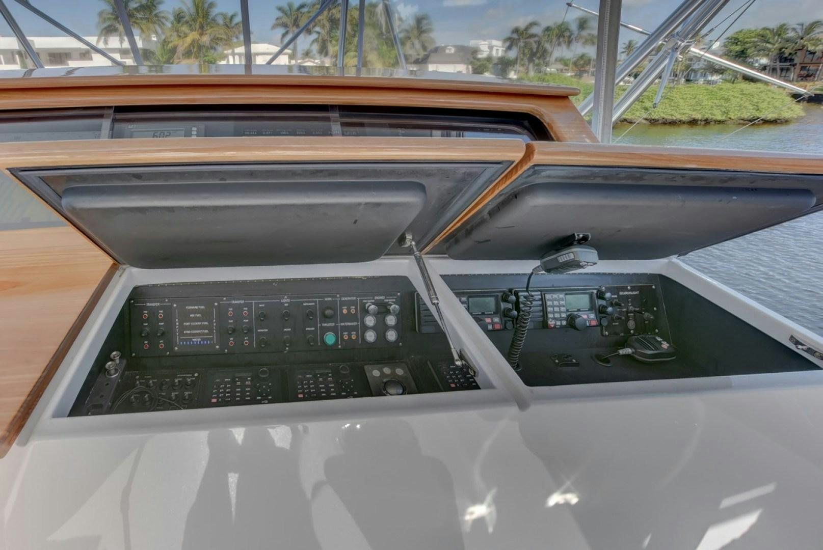 the inside of a car aboard III AMIGOS Yacht for Sale