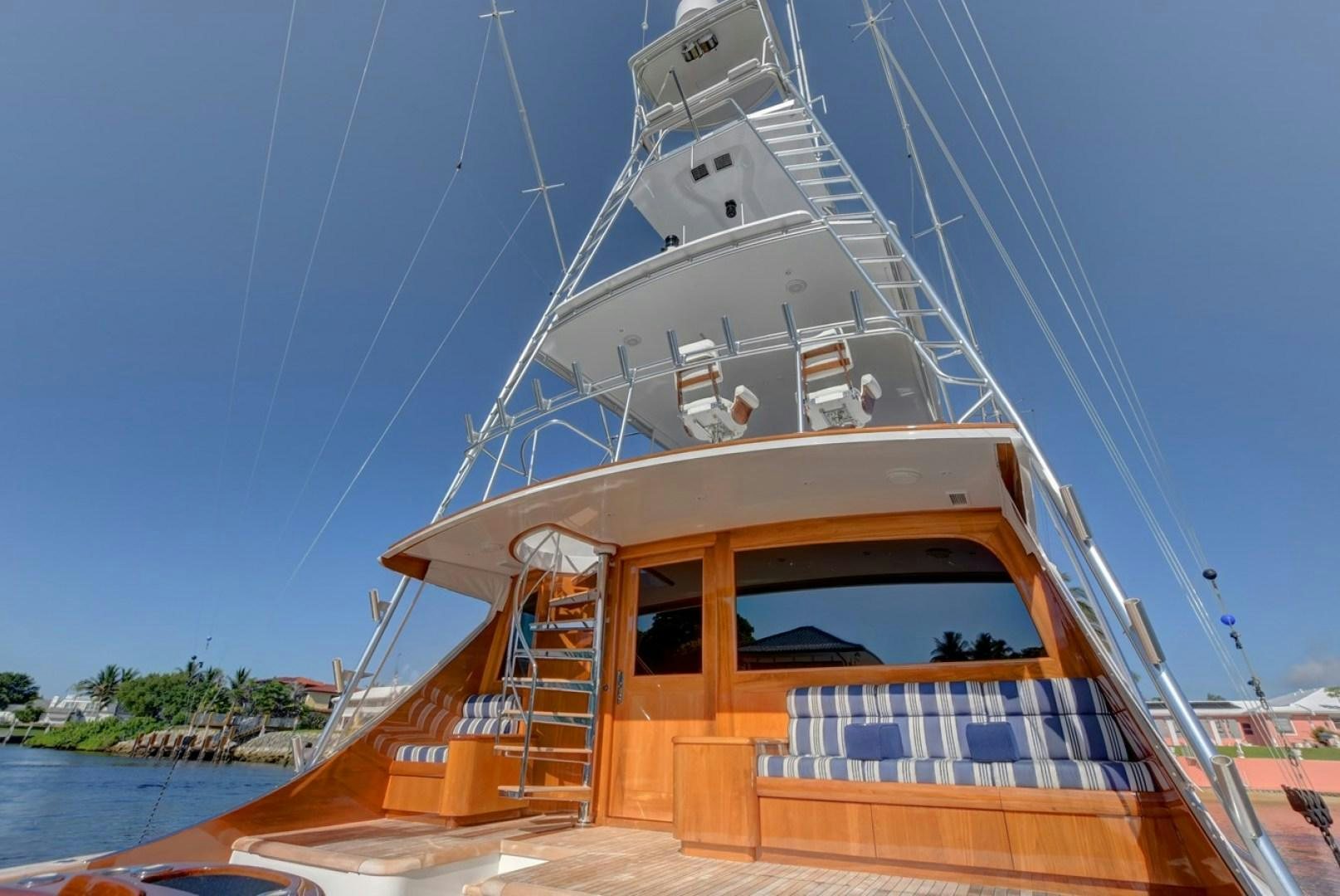 a boat on the water aboard III AMIGOS Yacht for Sale