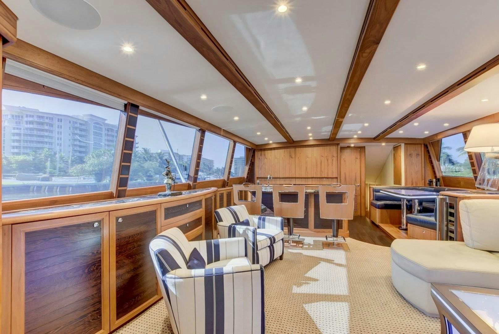 a large room with a large window aboard III AMIGOS Yacht for Sale