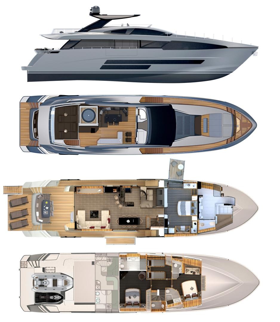 engineering drawing aboard SEDA Yacht for Sale
