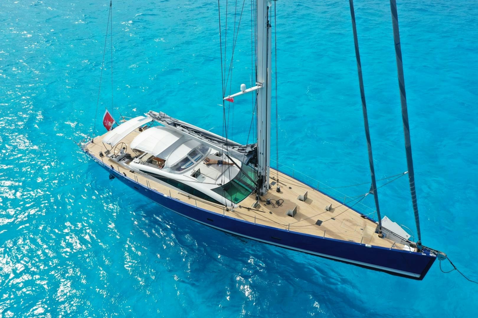a boat in the water aboard CAPRICHO II Yacht for Sale