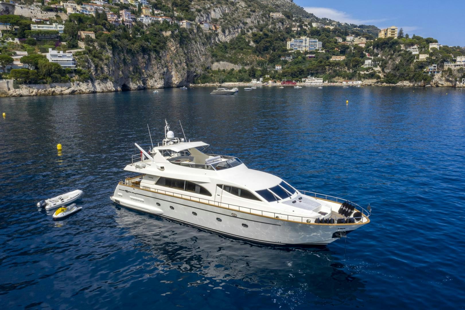 a white yacht in the water aboard ACE1 Yacht for Sale