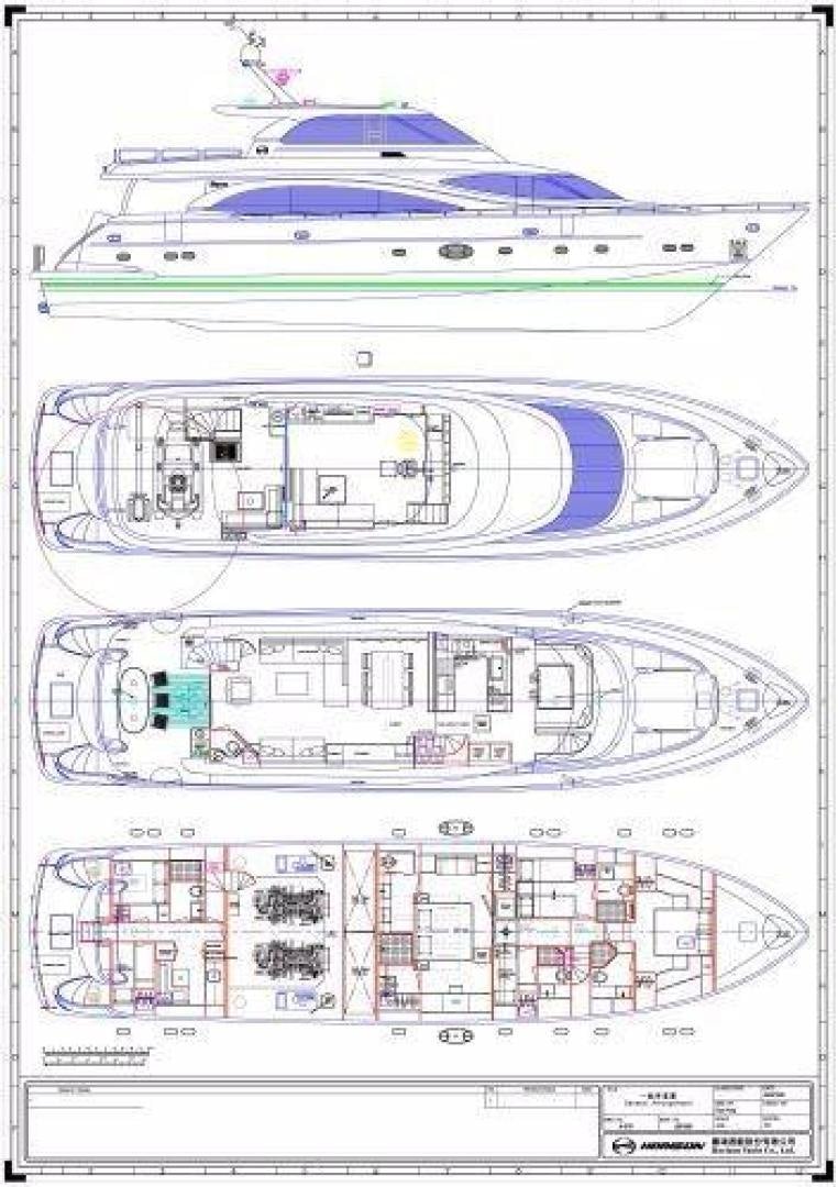 diagram aboard LUCKY DOG Yacht for Sale