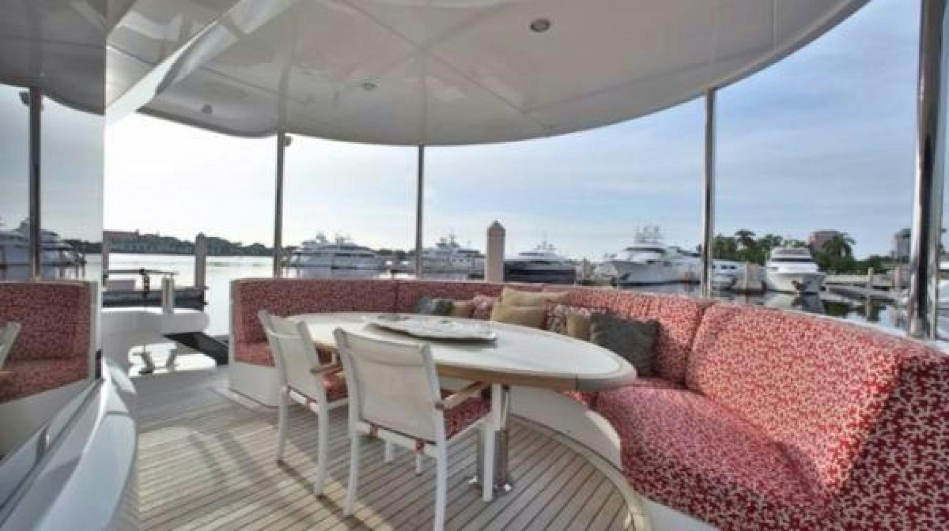 a table and chairs on a deck aboard ARTHUR'S WAY Yacht for Sale