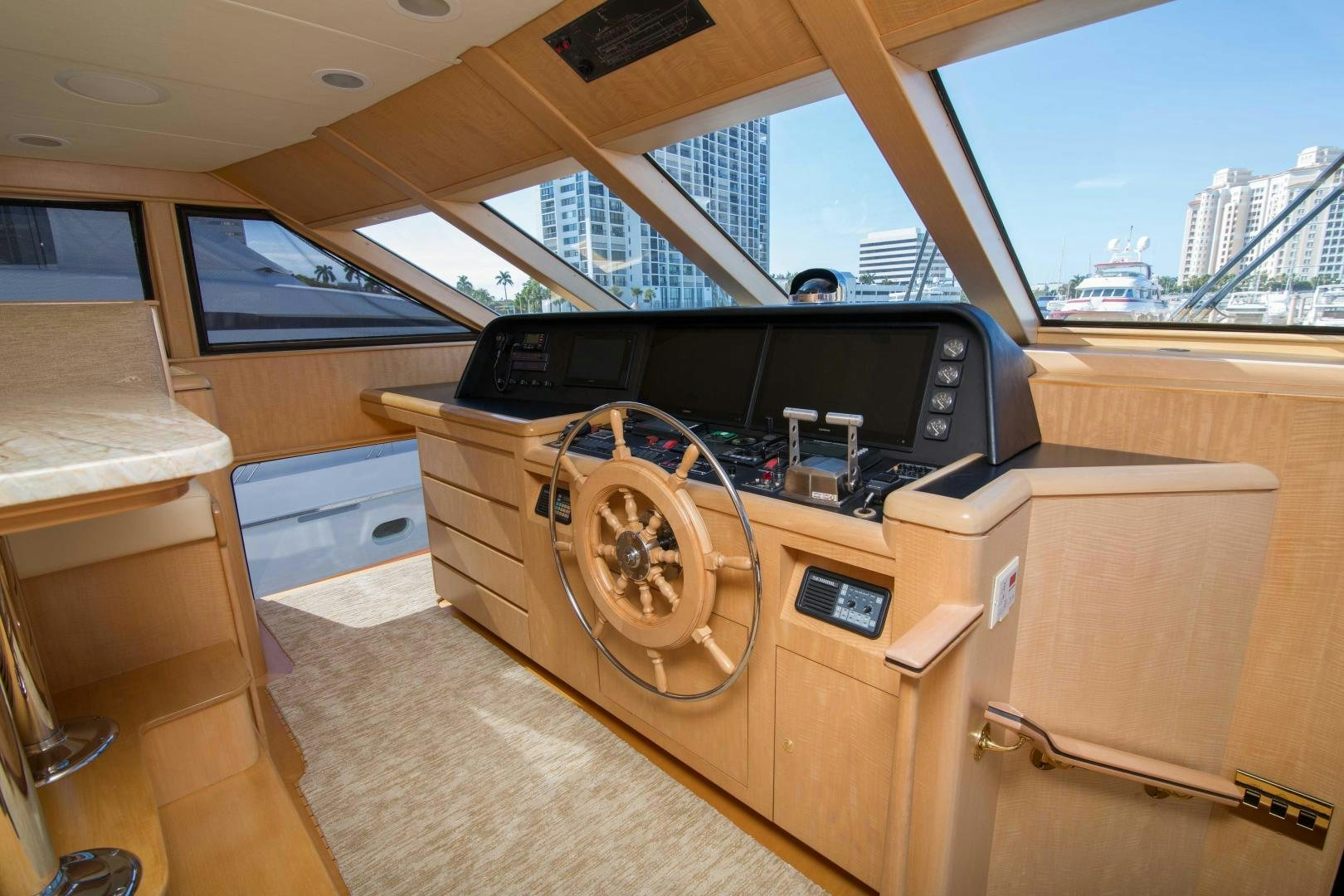 inside of a boat aboard ROAMIN' HOLIDAY Yacht for Sale