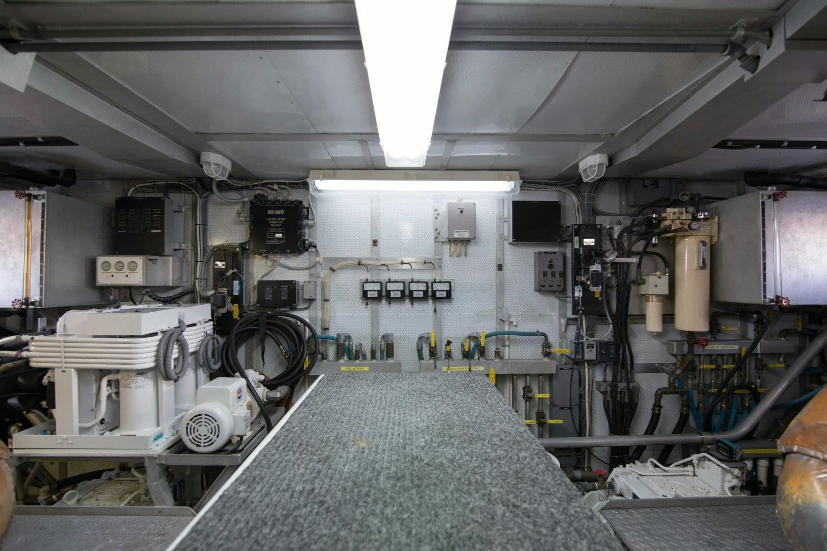 a room with machinery aboard ROAMIN' HOLIDAY Yacht for Sale