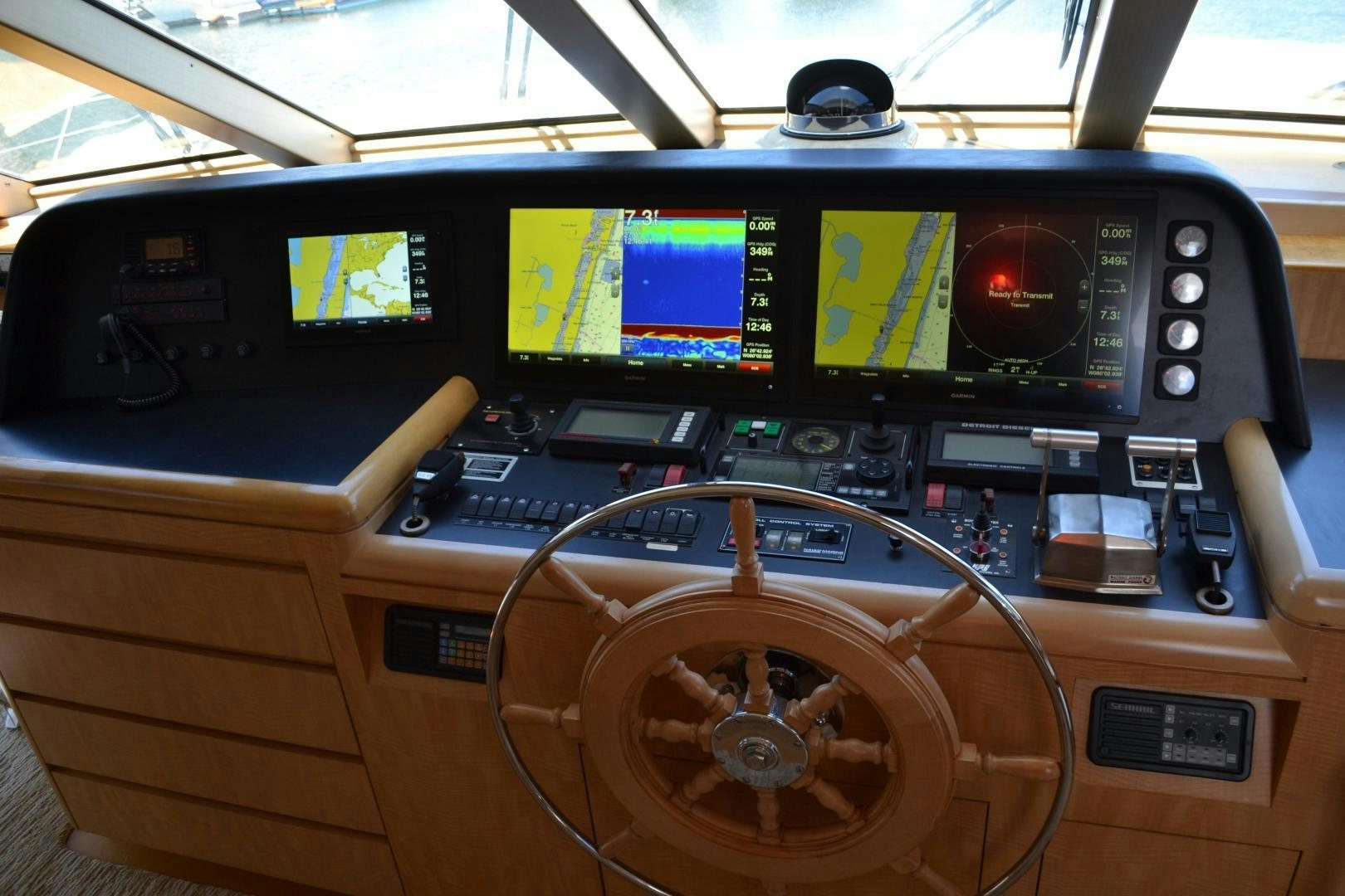 inside of a car aboard ROAMIN' HOLIDAY Yacht for Sale