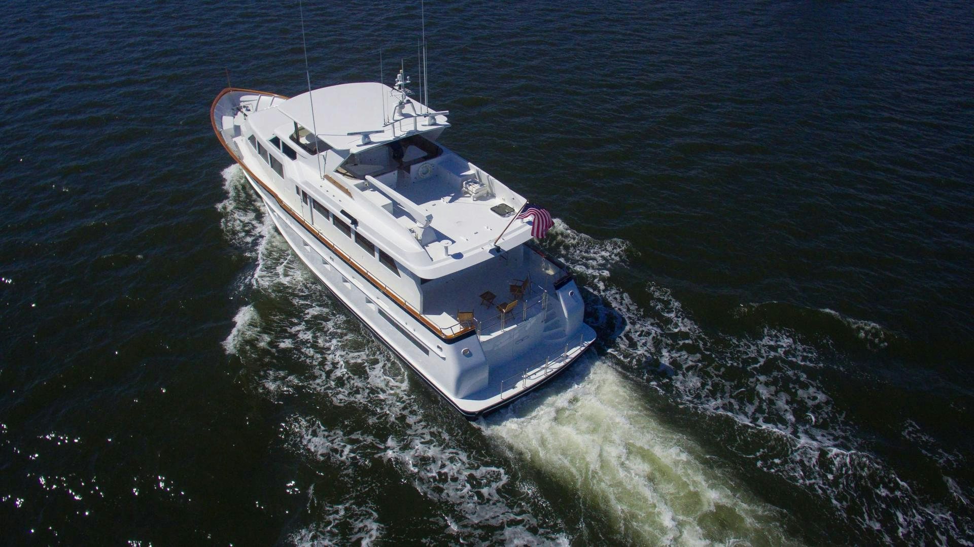 a boat on the water aboard ROAMIN' HOLIDAY Yacht for Sale