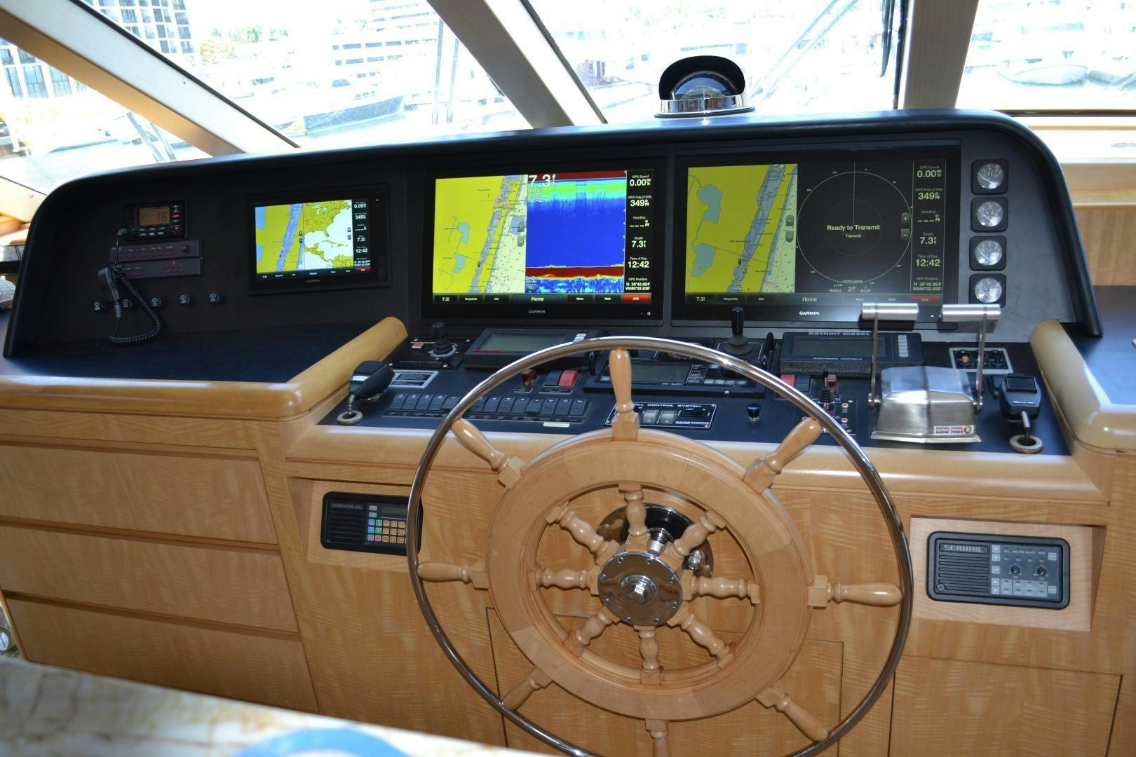inside of a car aboard ROAMIN' HOLIDAY Yacht for Sale