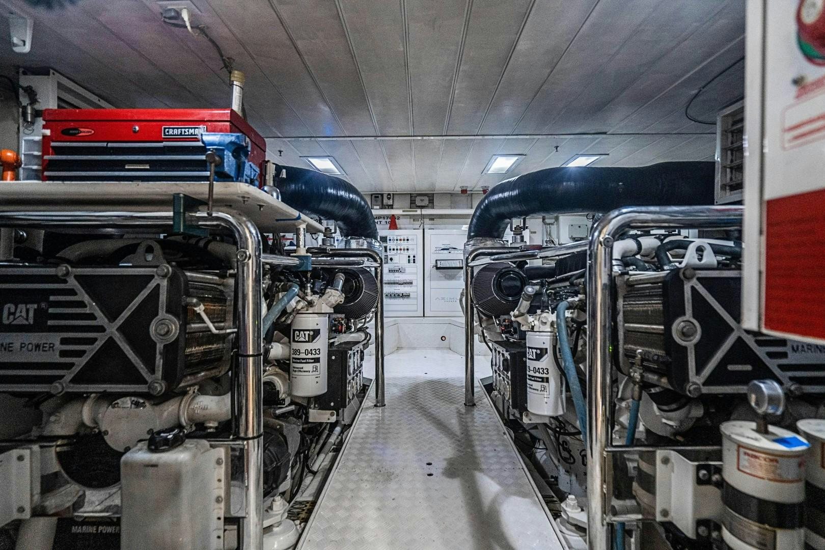 a large machine in a factory aboard Blue Yacht for Sale