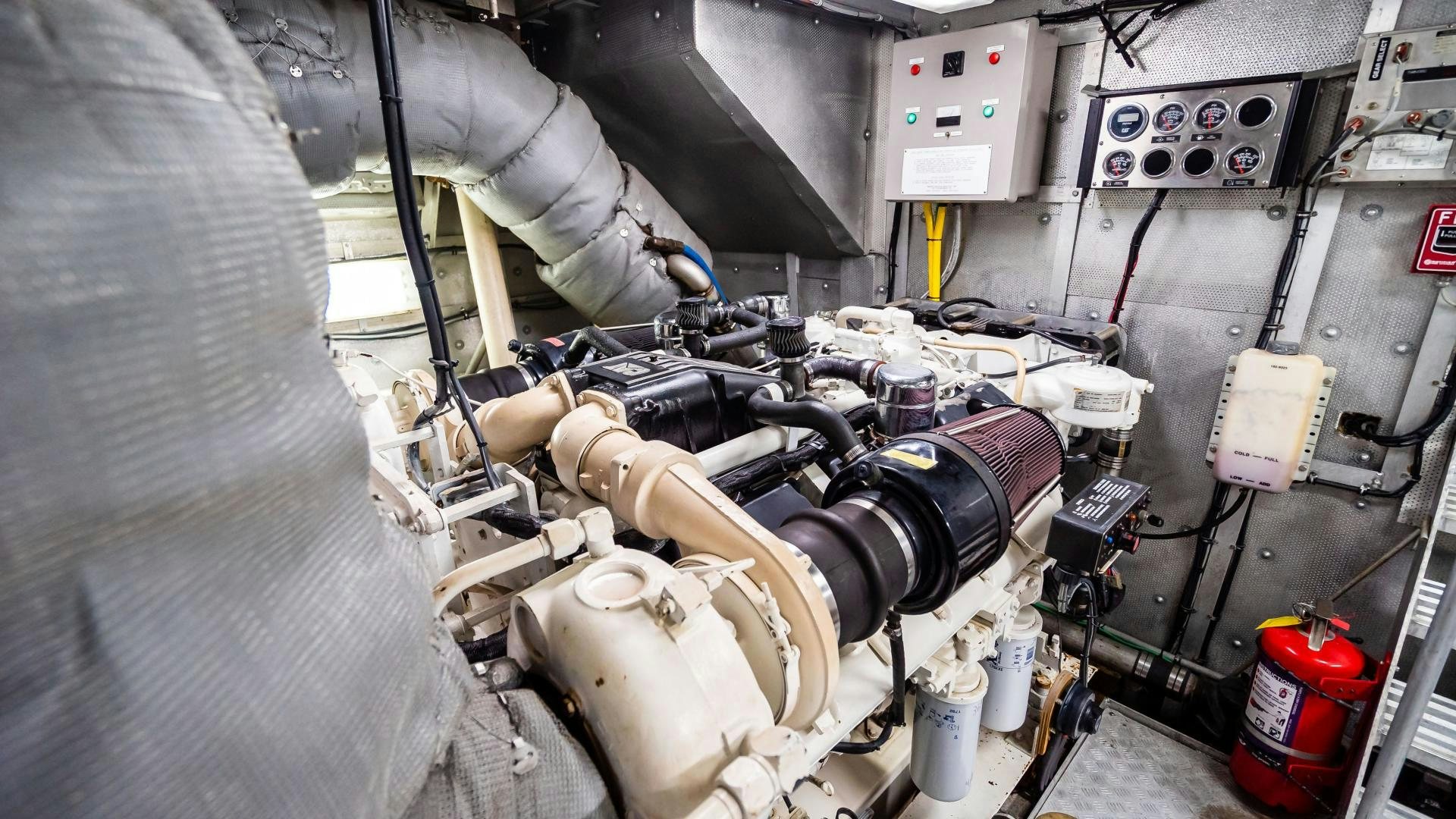 a machine with a large piece of equipment in it aboard COME MONDAY Yacht for Sale