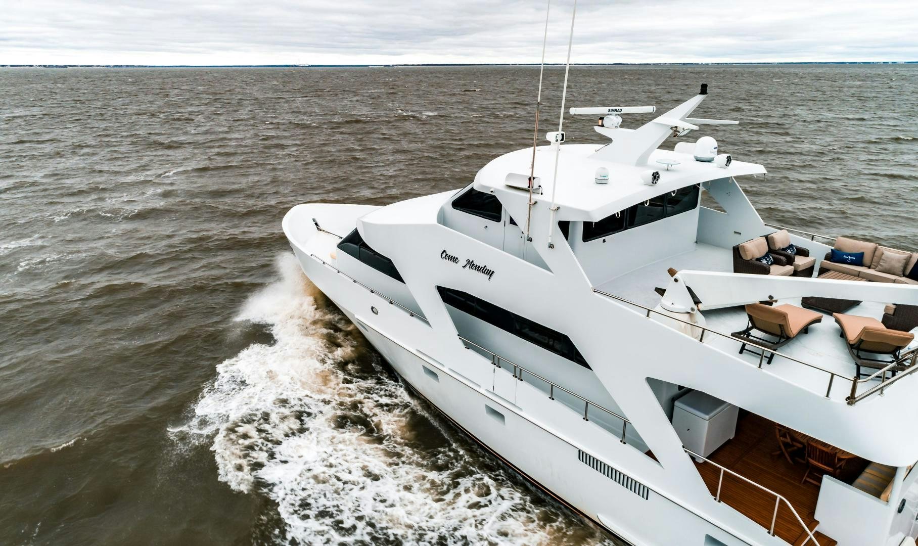 a boat on the water aboard COME MONDAY Yacht for Sale