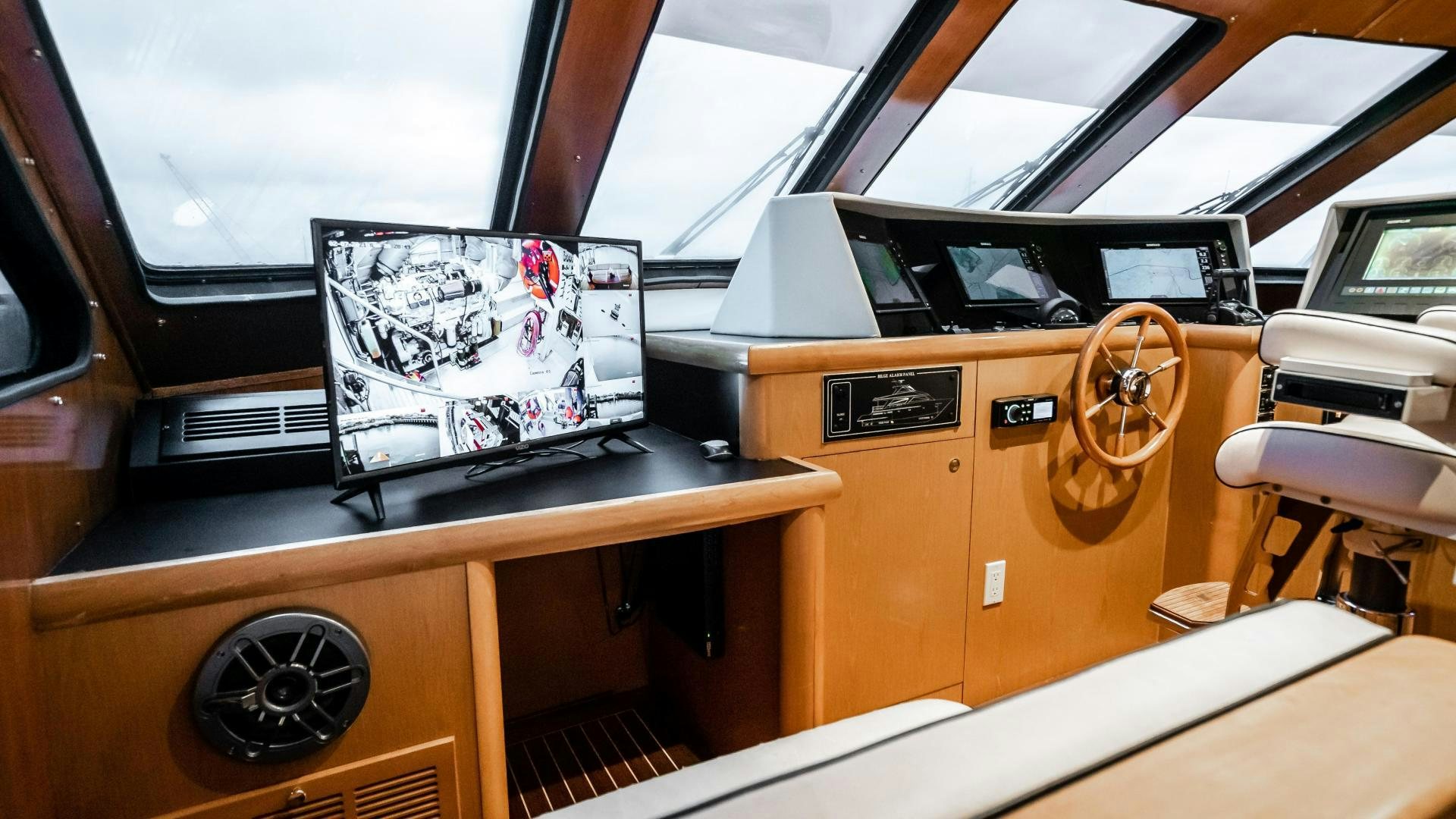 inside of a car aboard COME MONDAY Yacht for Sale