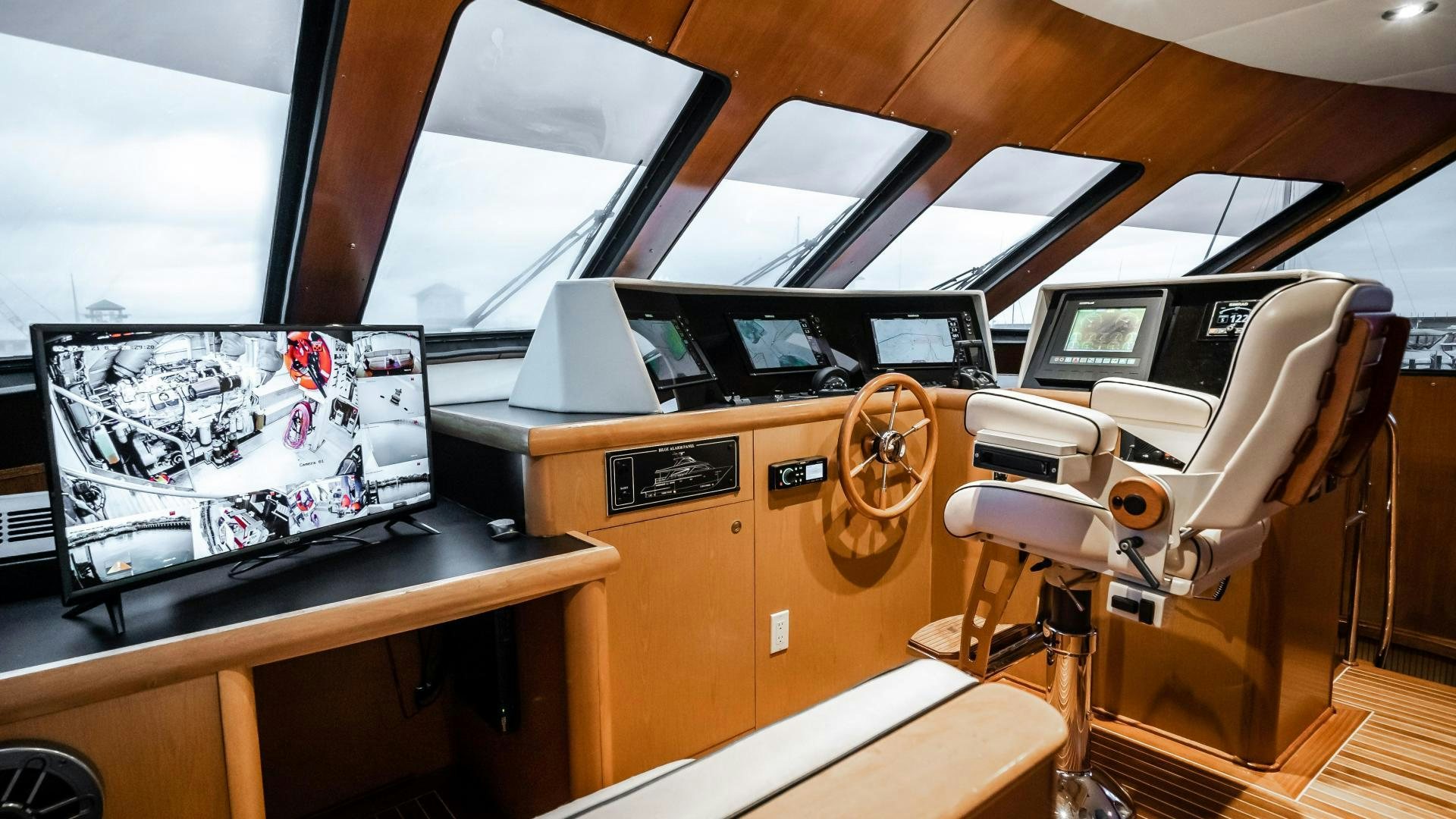 inside of a car aboard COME MONDAY Yacht for Sale
