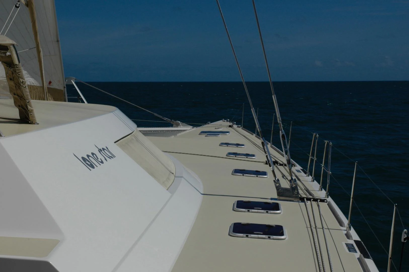 a boat on the water aboard LONESTAR Yacht for Sale