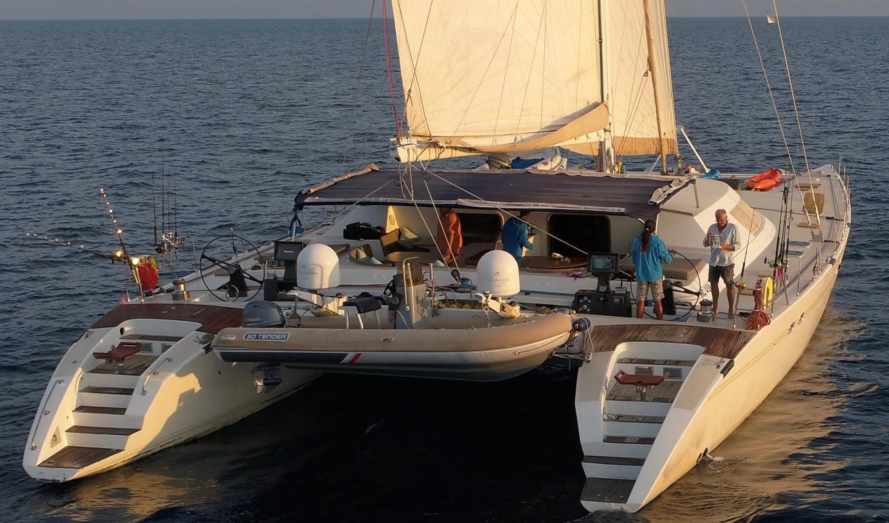 a boat on the water aboard LONESTAR Yacht for Sale