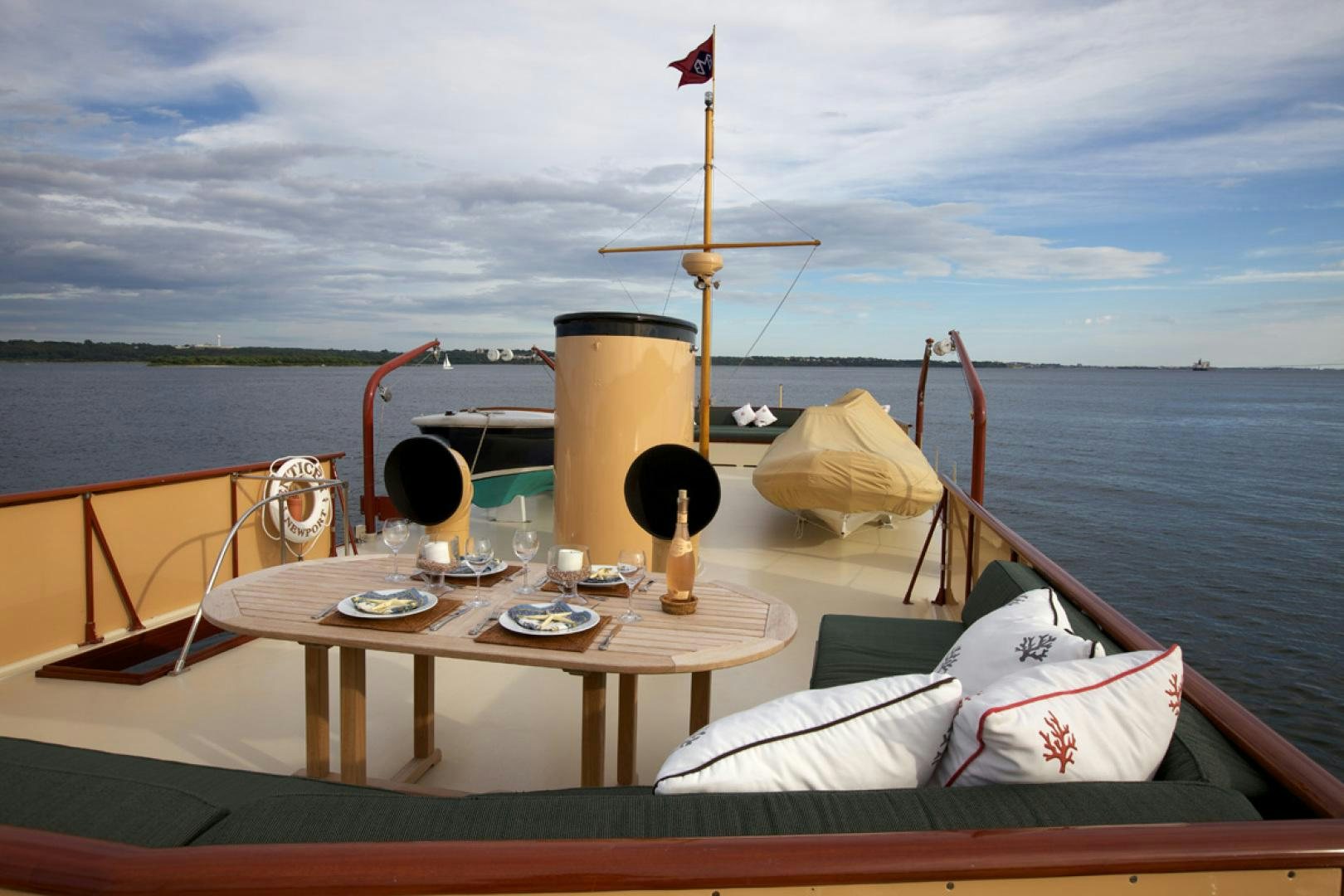 a boat on the water aboard ENTICER Yacht for Sale