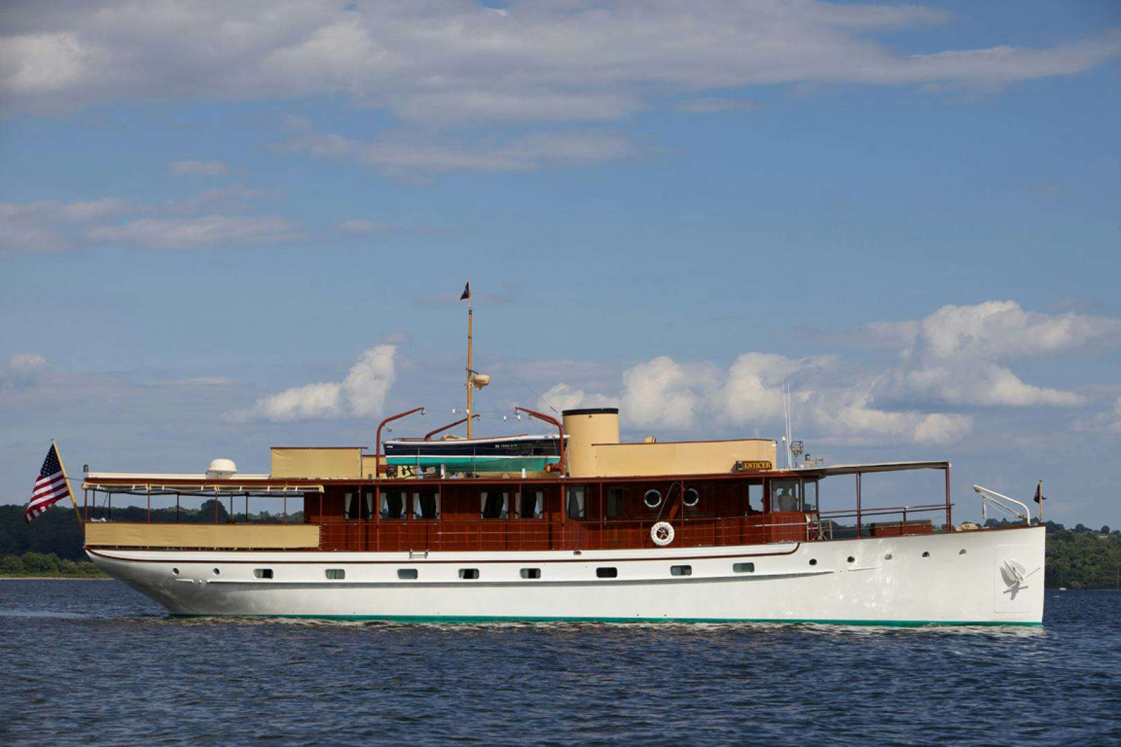 a boat on the water aboard ENTICER Yacht for Sale