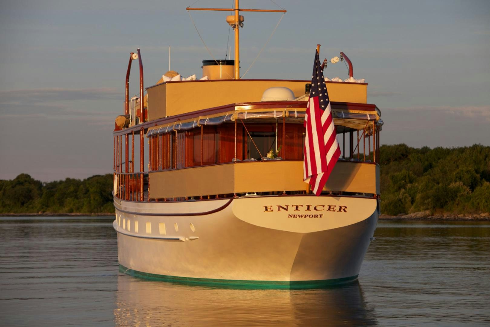 a boat on the water aboard ENTICER Yacht for Sale