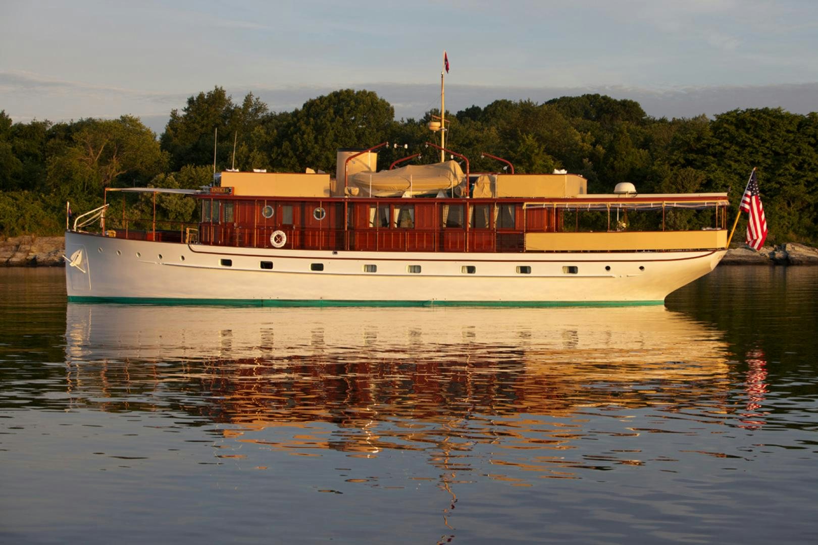 a boat on the water aboard ENTICER Yacht for Sale