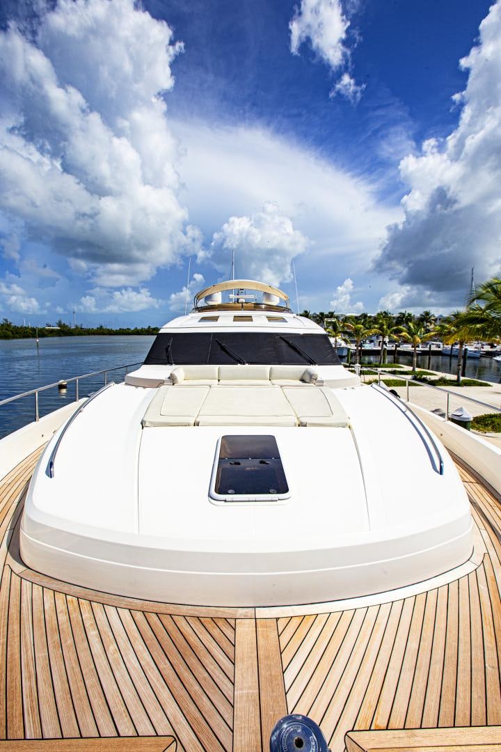 a boat on a dock aboard LAS BRISAS Yacht for Sale