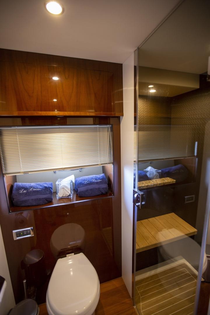 a bathroom with a bunk bed aboard LAS BRISAS Yacht for Sale