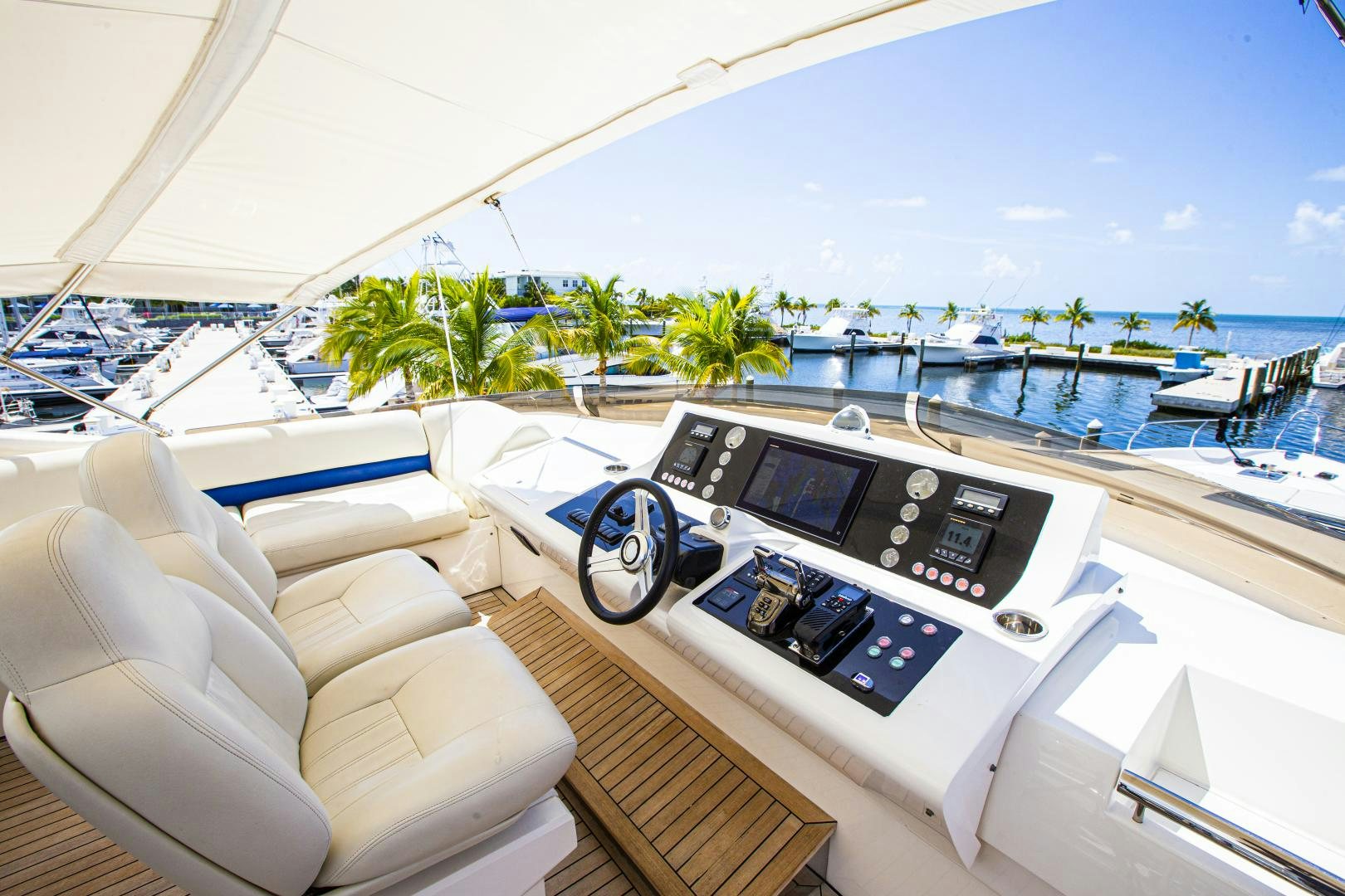 a boat with a computer on it aboard LAS BRISAS Yacht for Sale