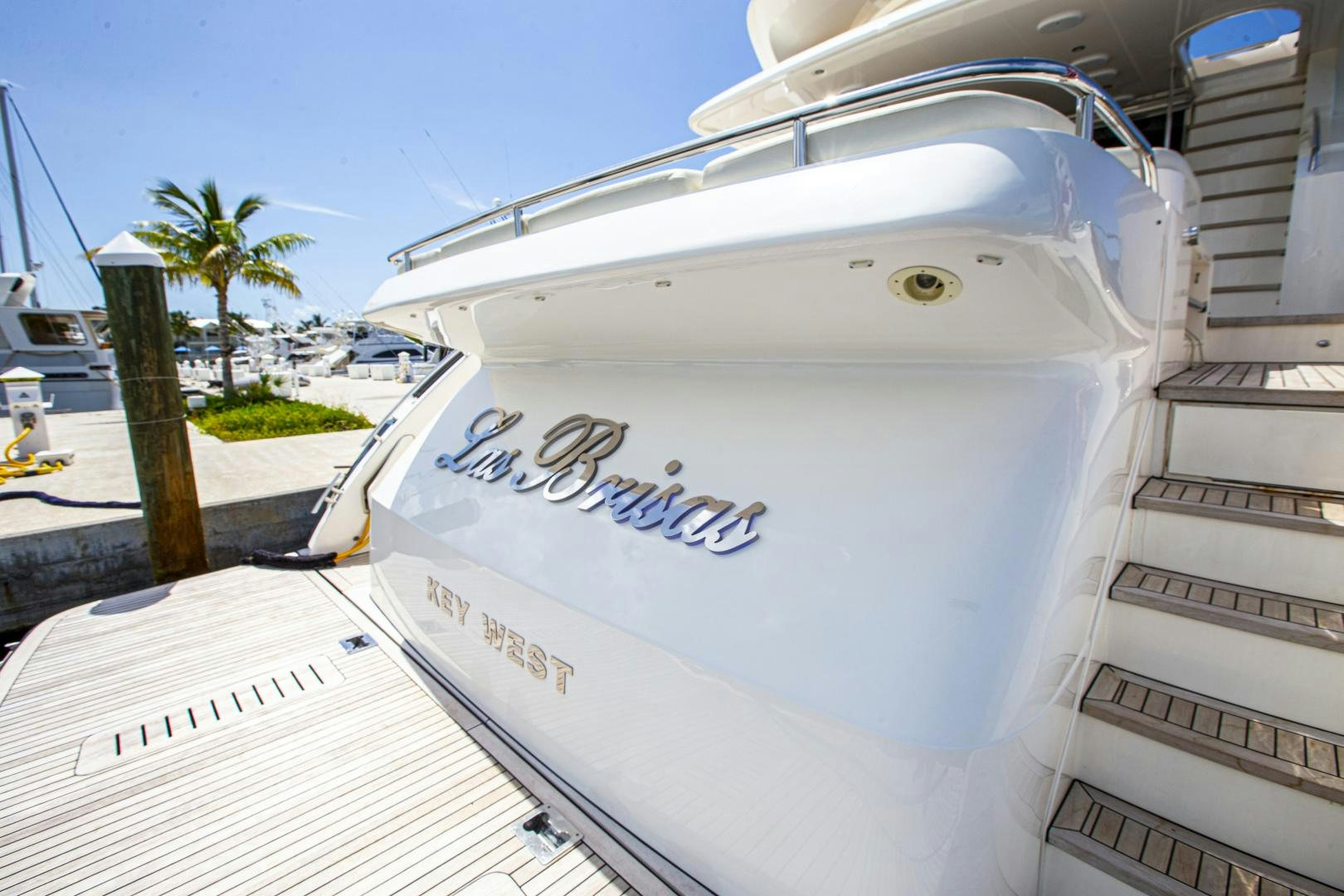 a white machine outside aboard LAS BRISAS Yacht for Sale