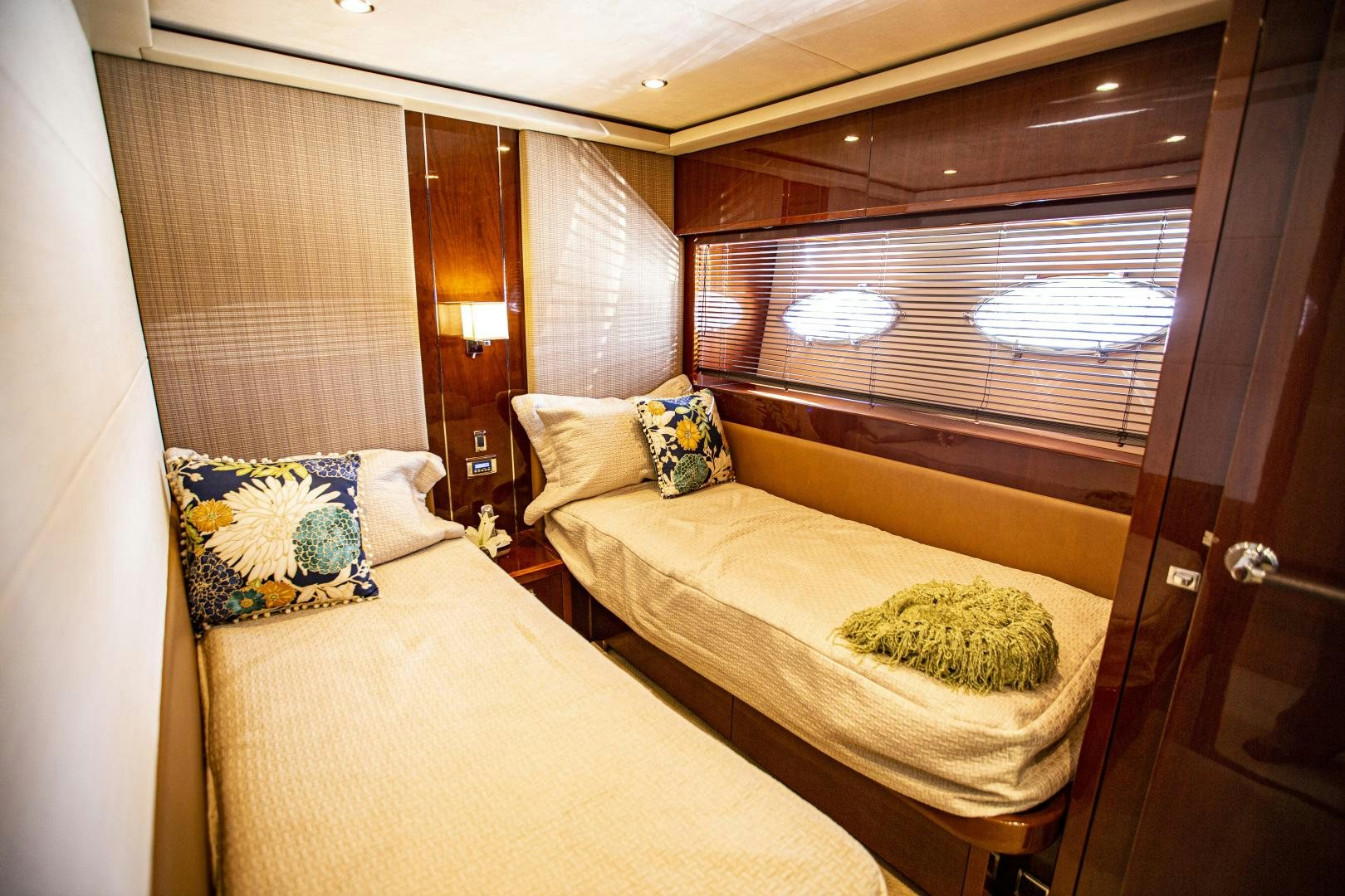 a room with two beds aboard LAS BRISAS Yacht for Sale