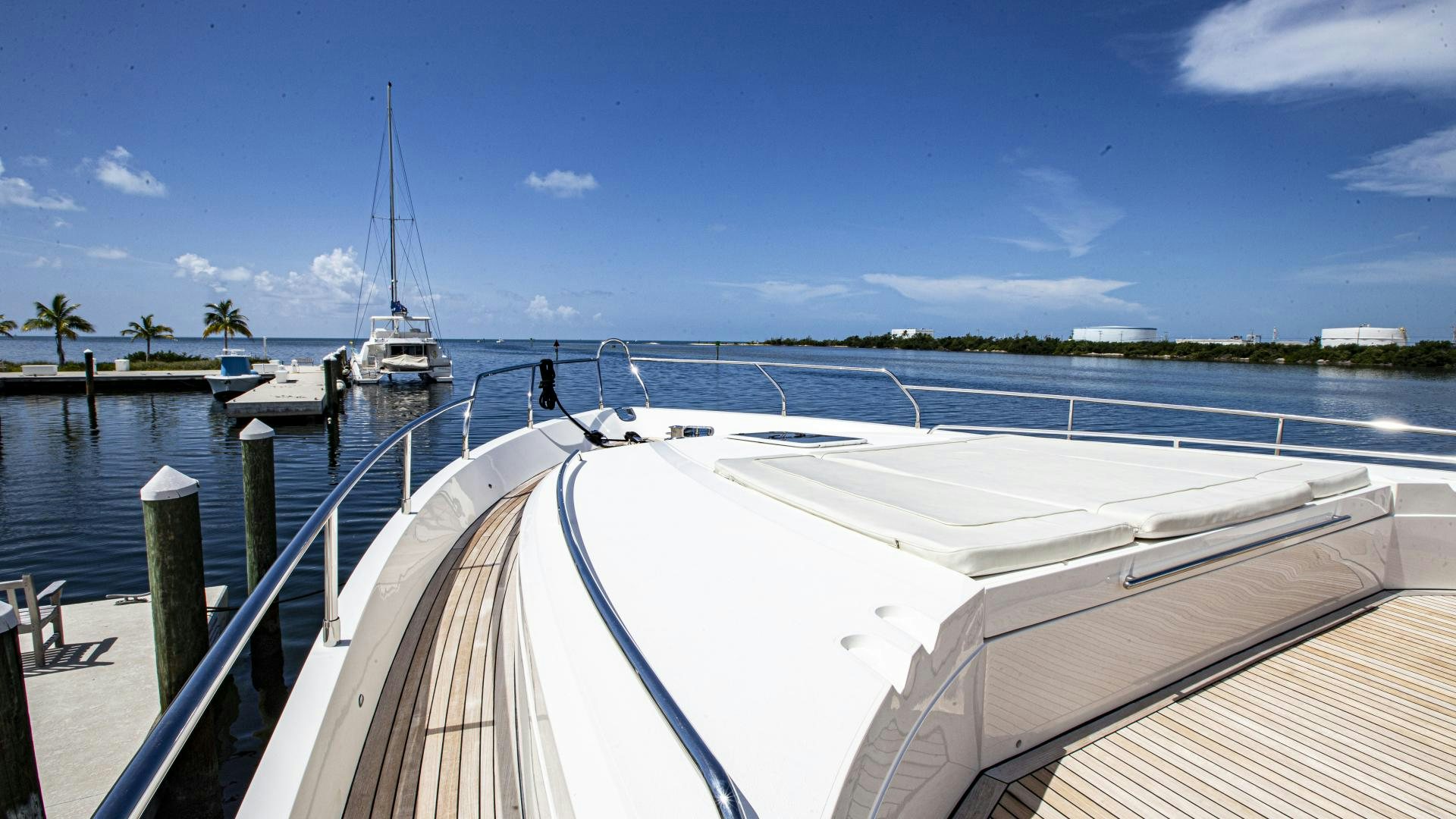 a boat on the water aboard LAS BRISAS Yacht for Sale