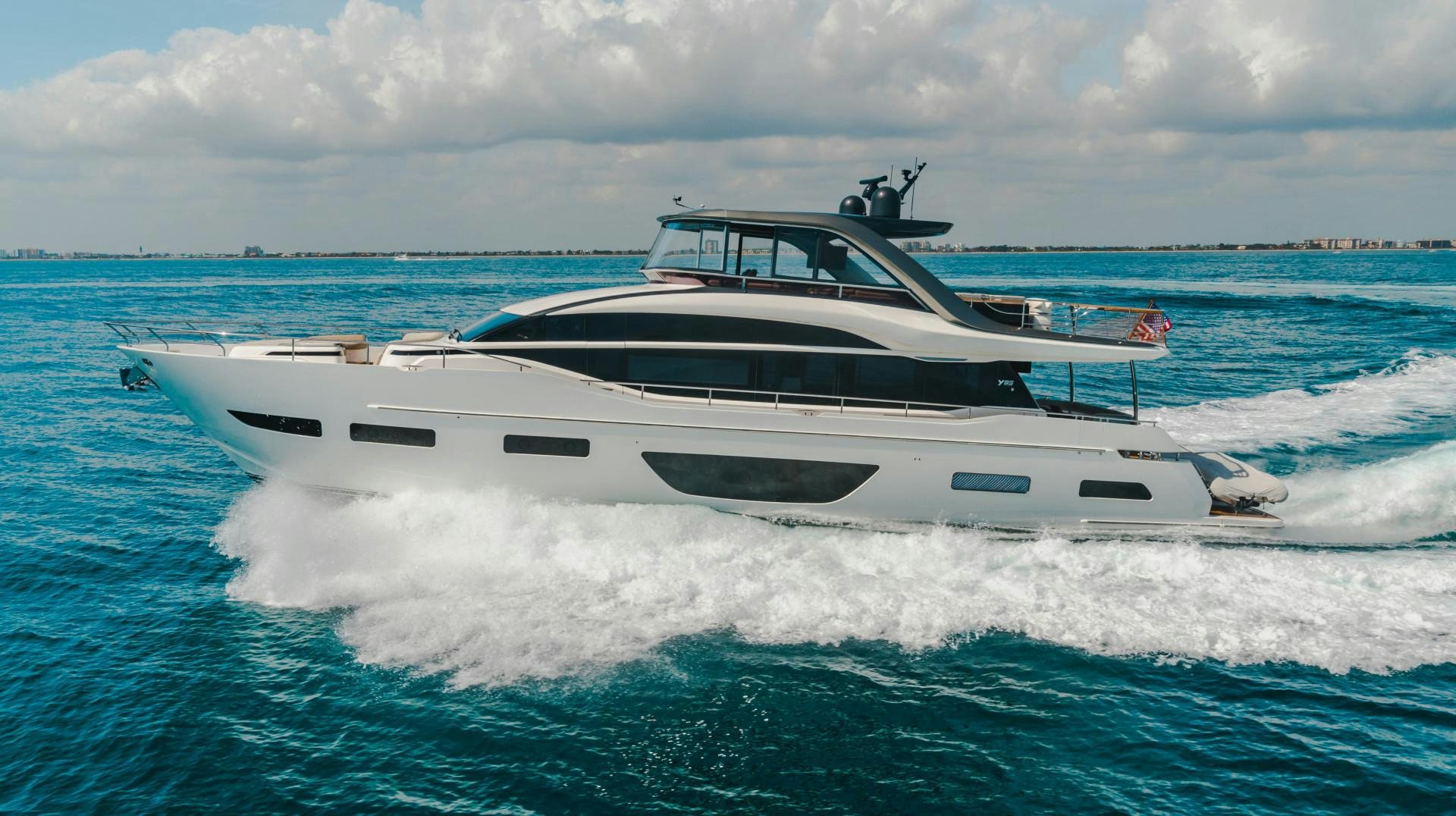 a boat in the water aboard KAOS Yacht for Sale
