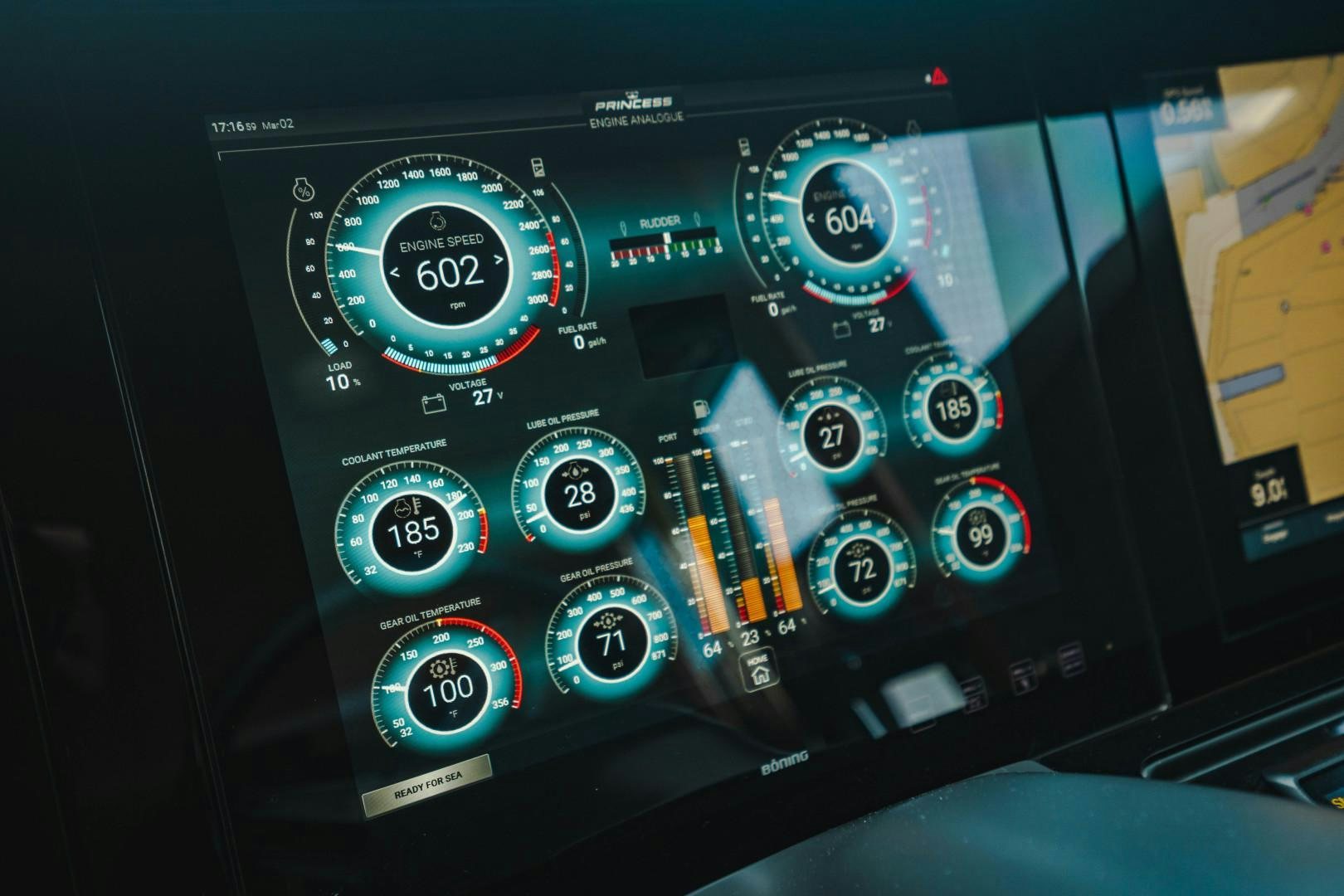 graphical user interface aboard KAOS Yacht for Sale