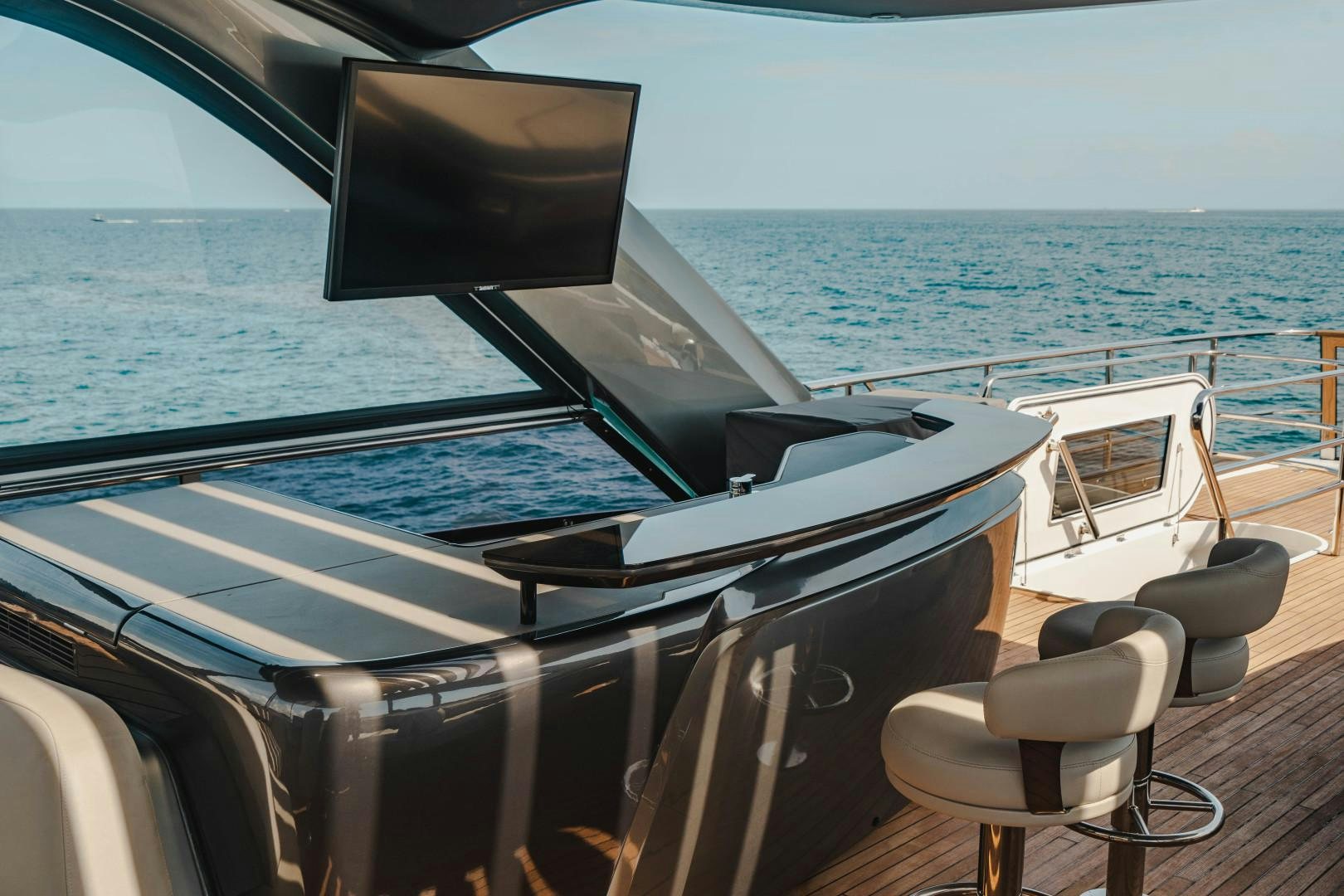 a boat on the water aboard KAOS Yacht for Sale